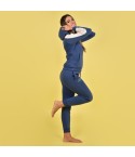 Tuta donna felpata sportiva Kappa KWW22253 bluette