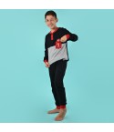 Pigiama bambino AC Milan serafino caldo cotone B2MI16100 nero