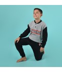 Pigiama bambino AC Milan calcio caldo cotone B2MI15130 grigio