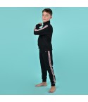 Pigiama con zip a collo alto cotone felpato MIlan B2MI15133 nero