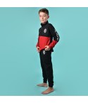 Pigiama con zip a collo alto cotone felpato Milan B2MI15133 rosso