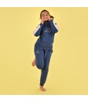 Tuta young ragazza felpata sportiva Kappa KWW22253-Y bluette