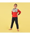 Pigiama bambino ragazzo Navigare B215656 caldo cotone grigio melange