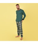Pigiama uomo invernale Kappa KMW22101 caldo cotone verde