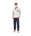 Pigiama uomo con taschino  in caldo cotone Irge MI1866