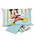 Lenzuola letto Topolino celeste colorate 100% cotone Disney