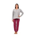 Pigiama donna serafino caldo cotone Infiore SCT1669