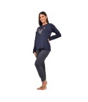 Pigiama donna serafino caldo cotone Infiore TND1490