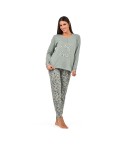 Pigiama donna serafino caldo cotone Infiore BSS1439