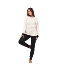 Pigiama donna caldo cotone cuoricini in caldo cotone Karel SE5349