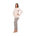 Pigiama donna Love and Bra maculato 68499 caldo cotone