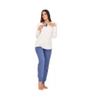 Pigiama donna serafino caldo cotone karelpiù KF5038