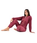 Pigiama donna gatto caldo cotone gattino Irge MI 1923