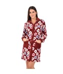 Vestaglia donna Biancaluna 23D93012 in caldo pile coral