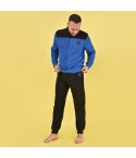 Pigiama sportivo con giacca zip a collo alto Inter in pile 14134 nero