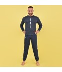 Pigiama uomo invernale Kappa KMW22111 caldo cotone jeans melange