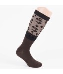 Calze donna lunghe Meritex 6602 animalier caldo cotone marrone