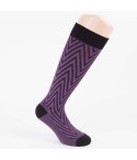 Calze gambaletto donna Pezzini be natural in caldo cotone lilla nero
