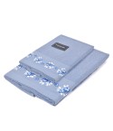 Set asciugamani viso + ospite Sommaruga BA9006 spugna dis 5 azzurro