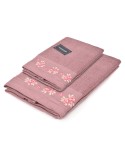Set asciugamani viso + ospite Sommaruga BA9006 spugna dis 5 prugna