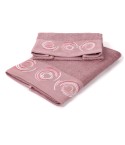 Set asciugamani viso + ospite Sommaruga BA9006 spugna dis 1 vino