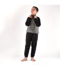 Pigiama tuta Milan bambino ragazzo pile B2MI15118 grigio nero