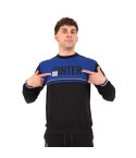 Felpa leggera Ufficiale Inter 100% cotone nero azzurra