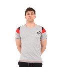 T-shirt maglia uomo girocollo 100% cotone ufficiale MILAN grigio melange