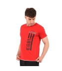 T-shirt maglia uomo girocollo 100% cotone ufficiale MILAN rossa