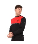 Felpa leggera Ufficiale AC MILAN 100% cotone rosso nera