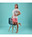 Pigiama donna corto estivo rosa coccinelle Il Granchio GP5011
