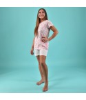 Pigiama donna estivo corto Il Granchio cotone GP5006 rosa