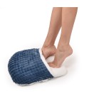 Cuscino pantofolona scaldapiedi AZZURRO Preziosa 0017 caldo morbido-Unica