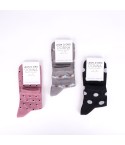 Calzini donna Leon d'oro Tris Pois 539/C corti pois 3 pz var. A