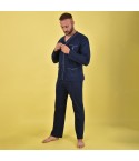 Pigiama uomo Navigare B2Y14280 in cotone giacca aperta blu