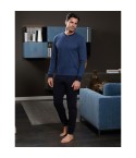 Pigiama uomo Enrico Coveri cotone caldo EP 2057 jeans