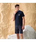 Pigiama uomo corto "Good vibes" 100% cotone Enrico Coveri EP1230