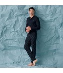 Pigiama uomo scollo serafino cotone leggero Enrico Coveri EP1247