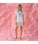 Pigiama donna corto con stampa cotone Enrico Coveri EP5325