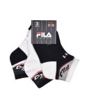 Calze corte Fila F8841 bambino bianca blu cotone 3 paia