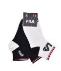 Calze corte Fila F8846 bambino bianca blu cotone 3 paia