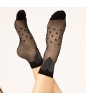 Calzini donna lavorati pois cuore grigio lurex Fiore Fairy Tale