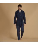 Giacca da camera uomo in pile Fascino 7242 blu