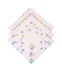 Set di 6 fazzoletti donna da naso fiori colorati 100% cotone