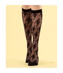 Gambaletti donna Fiore Grand Prix 8 den pied de poule nero