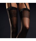 Sexy calza per autoreggente Fiore Hypnose 20 den balza con lurex