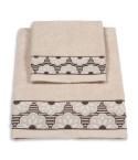 Vingi set asciugamani viso + ospite cotone Fiorella beige
