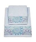 Vingi set asciugamani viso + ospite cotone Flowers 