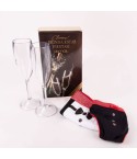 Boxer uomo + Tanga donna + 2 flute - intimo regalo natale capodanno