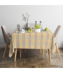 Tovaglia Sommaruga Francy no stiro rettangolare trama quadri dis F giallo e verde